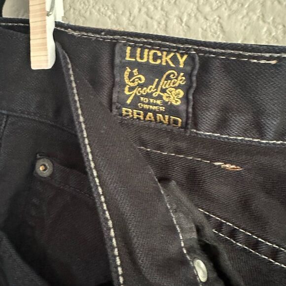 Men’s Lucky Brand Black Vintage Straight Jeans – 35x32 Rugged Classic) - Picture 5 of 13